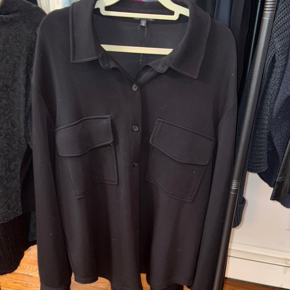 Dynamite Black Scuba Material Shacket - image 1